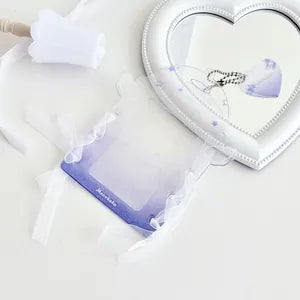 Photocard Holder: Transparent Gradient: Pink with Ribbons