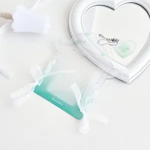Photocard Holder: Transparent Gradient: Green with Ribbons