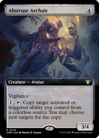 (744) Magic The Gathering Commander Masters: Extras Single: Abstruse Archaic (V.2)  Rare