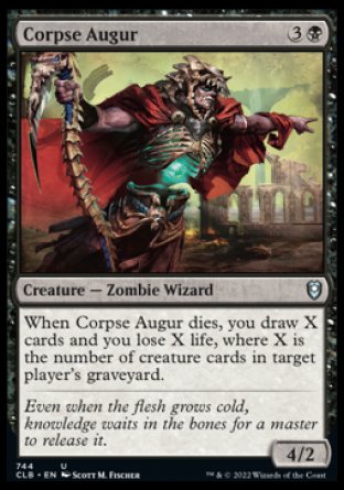 (744) Magic The Gathering Commander Legends: Battle for Baldur's Gate: Extras Single: Corpse Augur  Uncommon