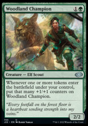 (745) Magic The Gathering Jumpstart 2022 Single: Woodland Champion  Uncommon