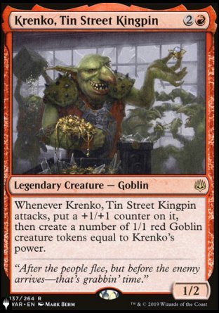 (137) Magic The Gathering The List Single: Krenko, Tin Street Kingpin  Rare