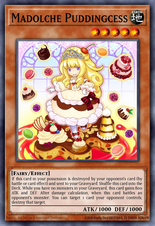 (186) YuGiOh TCG RA04: Quarter Century Stampede Single: Madolche Puddingcess (V.1 - Platinum Secret Rare)  Platinum Secret Rare