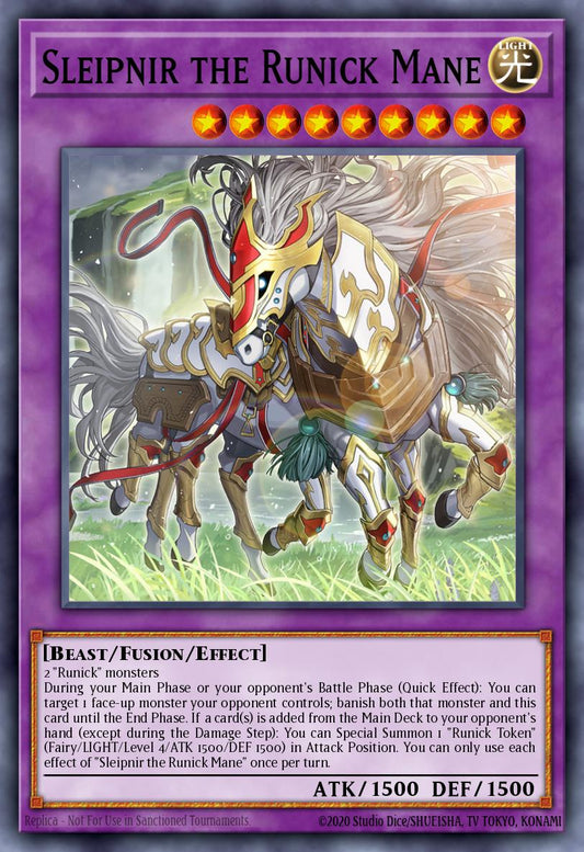 (096) YuGiOh TCG MP24: 25th Anniversary Tin: Dueling Mirrors Single: Sleipnir the Runick Mane  Secret Rare