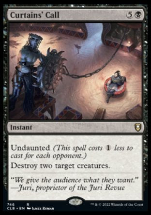 (746) Magic The Gathering Commander Legends: Battle for Baldur's Gate: Extras Single: Curtains' Call  Rare