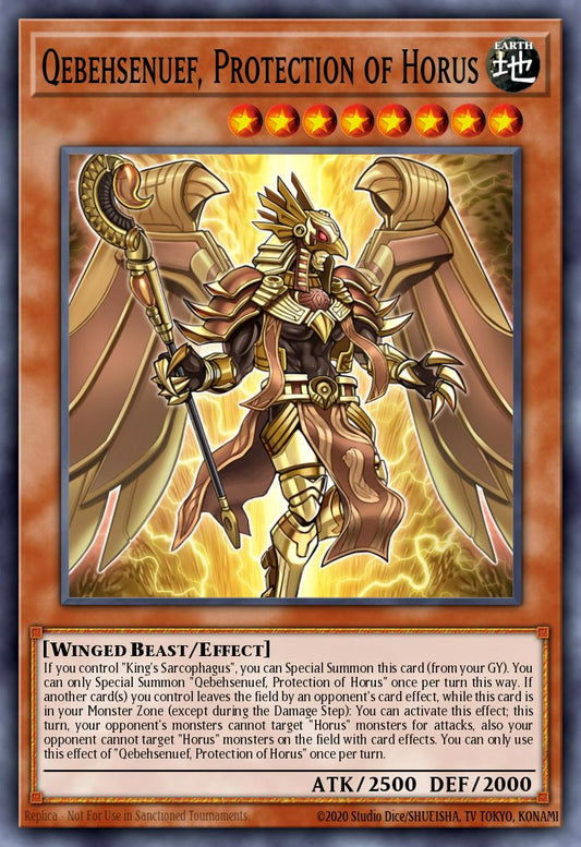(235) YuGiOh TCG MP24: 25th Anniversary Tin: Dueling Mirrors Single: Qebehsenuef, Protection of Horus  Ultra Rare