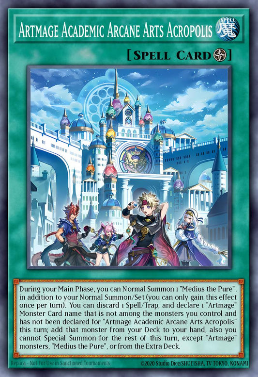 (DUAD054) YuGiOh TCG Duelist’s Advance Single: Artmage Academic Arcane Arts Acropolis (V.2 - Starlight Rare)  Starlight Rare
