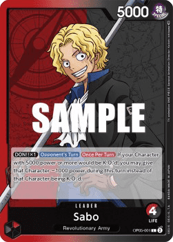 (001) One Piece TCG OP05: Awakening of the New Era Single: Sabo (OP05-001) (V.1)  Leader