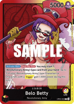 (002) One Piece TCG OP05: Awakening of the New Era Single: Belo Betty (OP05-002) (V.1)  Leader
