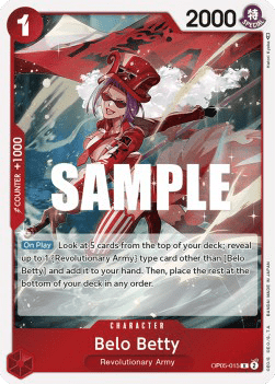 (015) One Piece TCG OP05: Awakening of the New Era Single: Belo Betty (OP05-015) (V.1)  Rare
