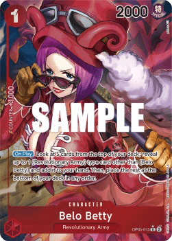 (015) One Piece TCG OP05: Awakening of the New Era Single: Belo Betty (OP05-015) (V.2)  Alternate Art
