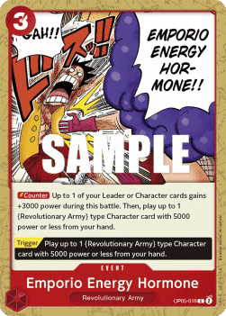(018) One Piece TCG OP05: Awakening of the New Era Single: Emporio Energy Hormone (OP05-018)  Common