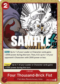 (020) One Piece TCG OP05: Awakening of the New Era Single: Four Thousand-Brick Fist (OP05-020)  Uncommon