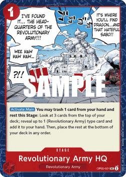 (021) One Piece TCG OP05: Awakening of the New Era Single: Revolutionary Army HQ (OP05-021)  Uncommon