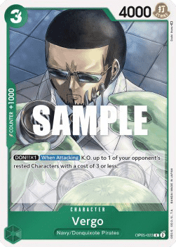 (023) One Piece TCG OP05: Awakening of the New Era Single: Vergo (OP05-023)  Rare