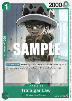 (027) One Piece TCG OP05: Awakening of the New Era Single: Trafalgar Law (OP05-027)  Uncommon