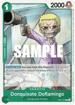 (028) One Piece TCG OP05: Awakening of the New Era Single: Donquixote Doflamingo (OP05-028)  Common