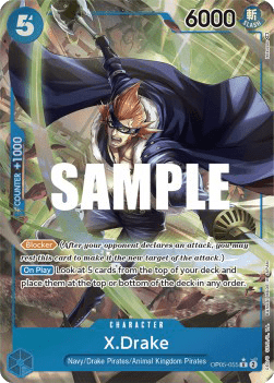 (055) One Piece TCG OP05: Awakening of the New Era Single: X.Drake (OP05-055) (V.2)  Alternate Art