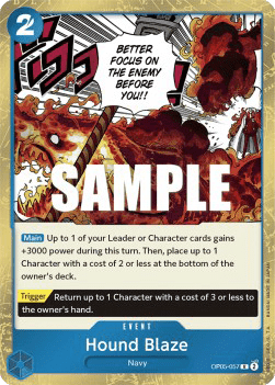 (057) One Piece TCG OP05: Awakening of the New Era Single: Hound Blaze (OP05-057)  Rare