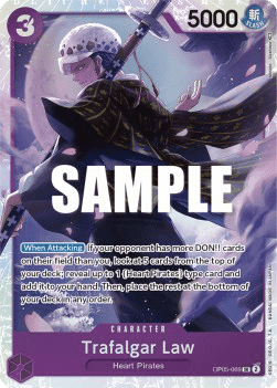 (069) One Piece TCG OP05: Awakening of the New Era Single: Trafalgar Law (OP05-069) (V.1)  Super Rare