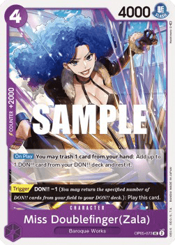 (073) One Piece TCG OP05: Awakening of the New Era Single: Miss Doublefinger(Zala) (OP05-073)  Uncommon