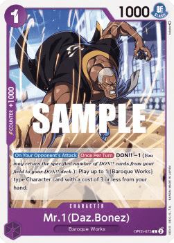 (075) One Piece TCG OP05: Awakening of the New Era Single: Mr.1(Daz.Bonez) (OP05-075)  Common