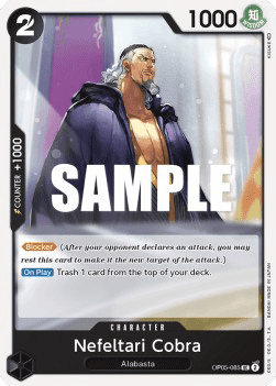 (085) One Piece TCG OP05: Awakening of the New Era Single: Nefeltari Cobra (OP05-085)  Uncommon
