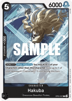 (087) One Piece TCG OP05: Awakening of the New Era Single: Hakuba (OP05-087)  Common