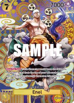 (100) One Piece TCG OP05: Awakening of the New Era Single: Enel (OP05-100) (V.3)  Special Rare
