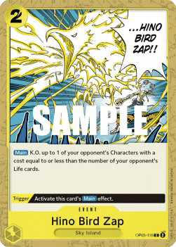(116) One Piece TCG OP05: Awakening of the New Era Single: Hino Bird Zap (OP05-116)  Common