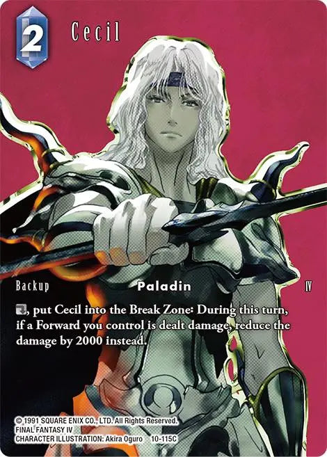 (115) Final Fantasy TCG Opus X: Ancient Champions Single: Cecil (10-115) (V.2)  Common