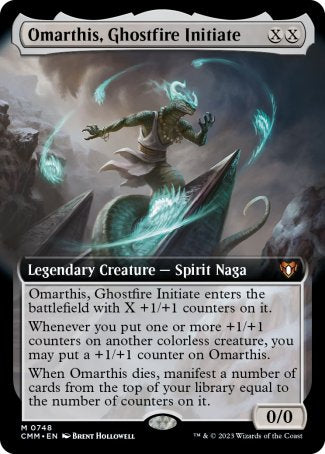 (748) Magic The Gathering Commander Masters: Extras Single: Omarthis, Ghostfire Initiate (V.2)  Mythic