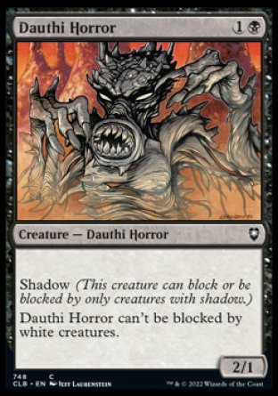 (748) Magic The Gathering Commander Legends: Battle for Baldur's Gate: Extras Single: Dauthi Horror  Common