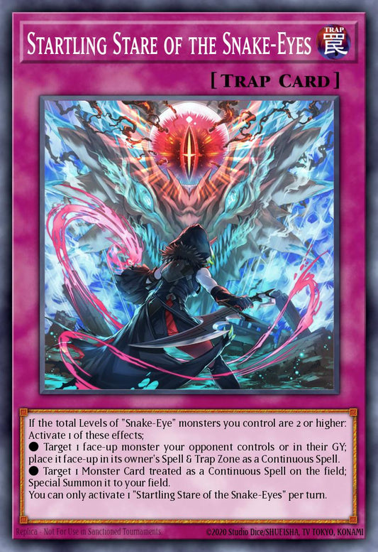 (243) YuGiOh TCG MP24: 25th Anniversary Tin: Dueling Mirrors Single: Startling Stare of the Snake-Eyes  Ultra Rare