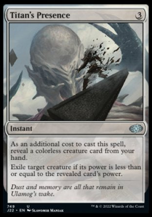 (749) Magic The Gathering Jumpstart 2022 Single: Titan's Presence  Uncommon