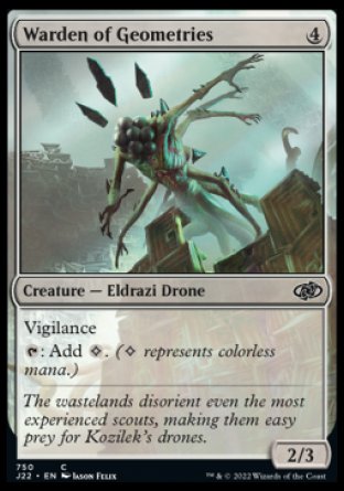 (750) Magic The Gathering Jumpstart 2022 Single: Warden of Geometries  Common