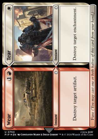 (750) Magic The Gathering Universes Beyond: Fallout: Extras Single: Wear // Tear  Holo Uncommon
