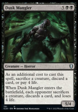 (751) Magic The Gathering Commander Legends: Battle for Baldur's Gate: Extras Single: Dusk Mangler  Uncommon
