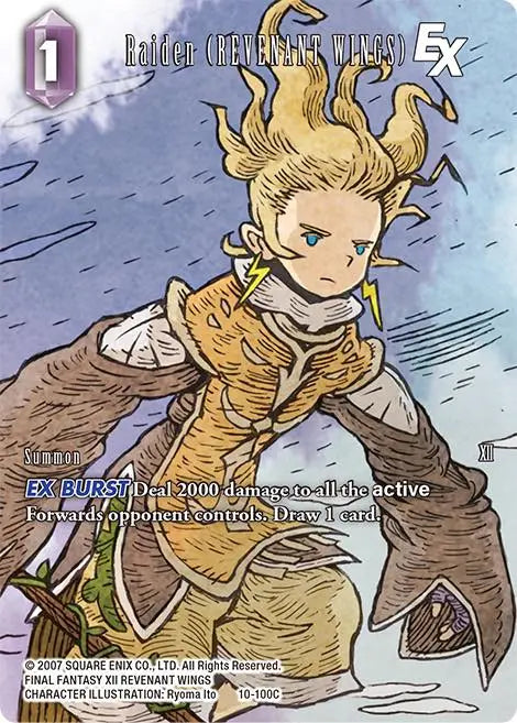 (100) Final Fantasy TCG Opus X: Ancient Champions Single: Raiden (REVENANT WINGS) (10-100) (V.2)  Common