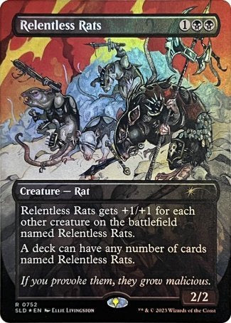 (752) Magic The Gathering Secret Lair Drop Series Single: Relentless Rats (V.1)  Rare