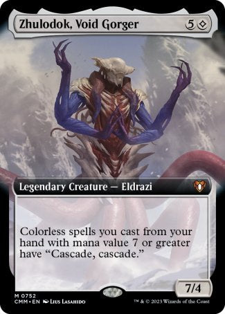 (752) Magic The Gathering Commander Masters: Extras Single: Zhulodok, Void Gorger (V.2)  Mythic
