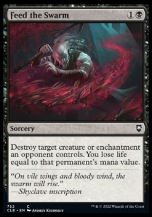 (752) Magic The Gathering Commander Legends: Battle for Baldur's Gate: Extras Single: Feed the Swarm  Common