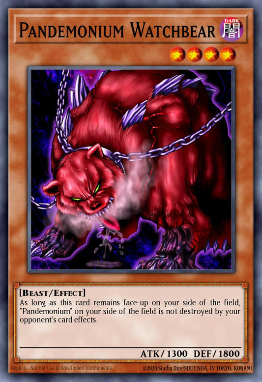(058) YuGiOh TCG DCR: Dark Crisis Single: Pandemonium Watchbear (V.1 - Common)  Common