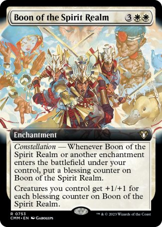 (753) Magic The Gathering Commander Masters: Extras Single: Boon of the Spirit Realm (V.2)  Rare