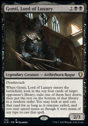 (753) Magic The Gathering Commander Legends: Battle for Baldur's Gate: Extras Single: Gonti, Lord of Luxury  Rare