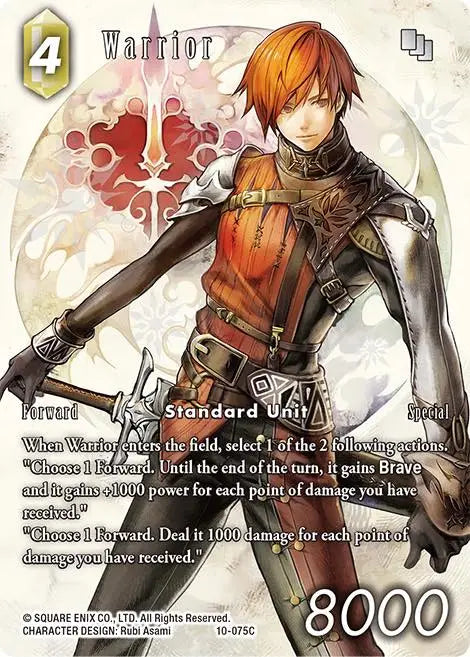 (075) Final Fantasy TCG Opus X: Ancient Champions Single: Warrior (10-075) (V.2)  Common