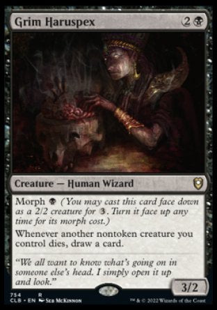 (754) Magic The Gathering Commander Legends: Battle for Baldur's Gate: Extras Single: Grim Haruspex  Rare