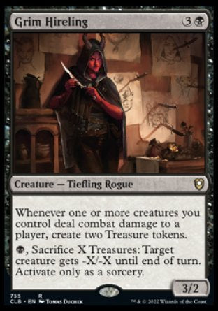 (755) Magic The Gathering Commander Legends: Battle for Baldur's Gate: Extras Single: Grim Hireling  Rare