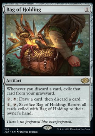 (756) Magic The Gathering Jumpstart 2022 Single: Bag of Holding  Rare