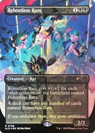 (756) Magic The Gathering Secret Lair Drop Series Single: Relentless Rats (V.4)  Rare